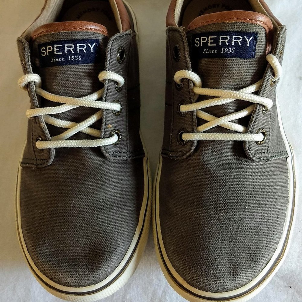 Boys Sperry Topsiders Canvas Shoes Size 1.5M